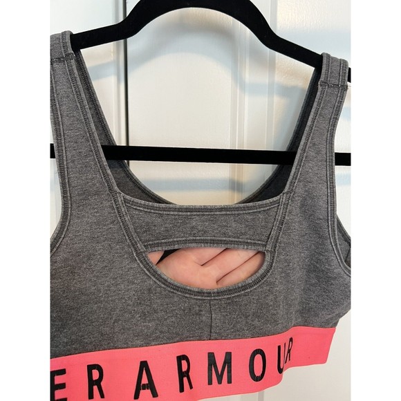 Under Armour Women's Favorite Cotton Everyday Bra Small Charcoal/PinkBlack S - Picture 5 of 8